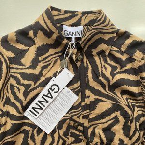 Ganni animal print shirt